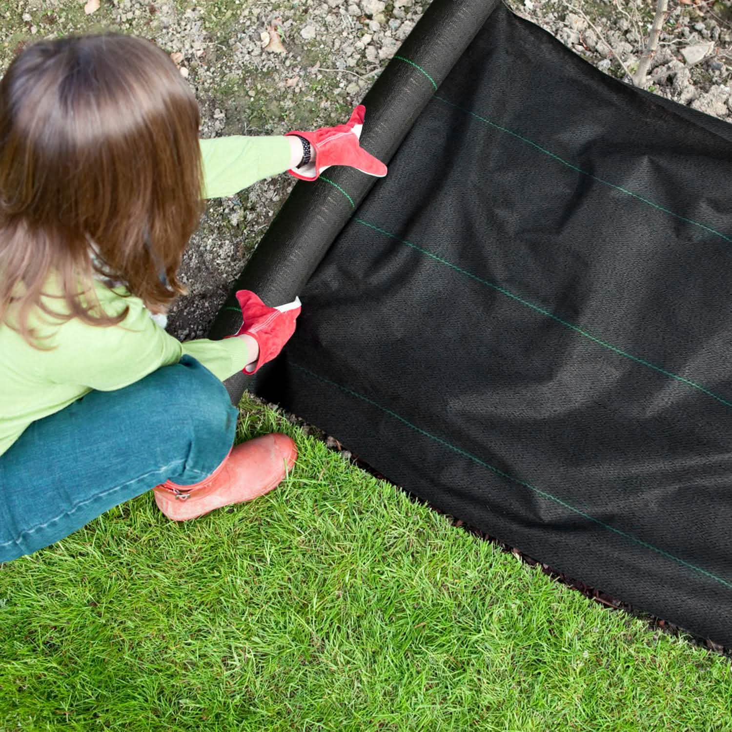 Weed Barrier Landscape Gardening Mat Fabric Woven by DailySale