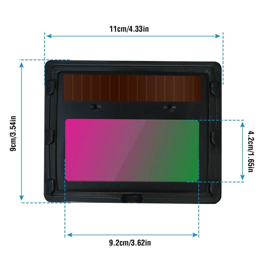 Welding Helmet Solar Powered Auto Darkening Hood with Adjustable Wide Shade by DailySale