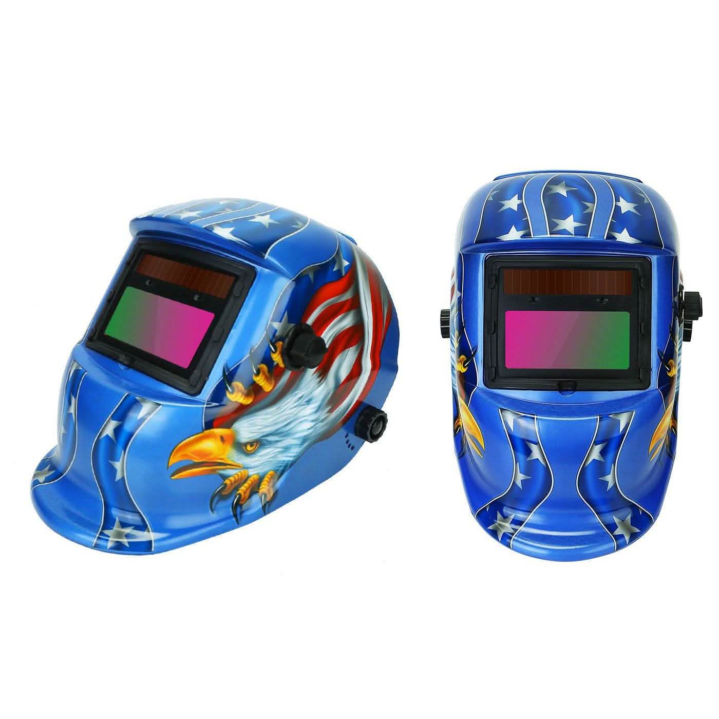 Welding Helmet Solar Powered Auto Darkening Hood with Adjustable Wide Shade by DailySale