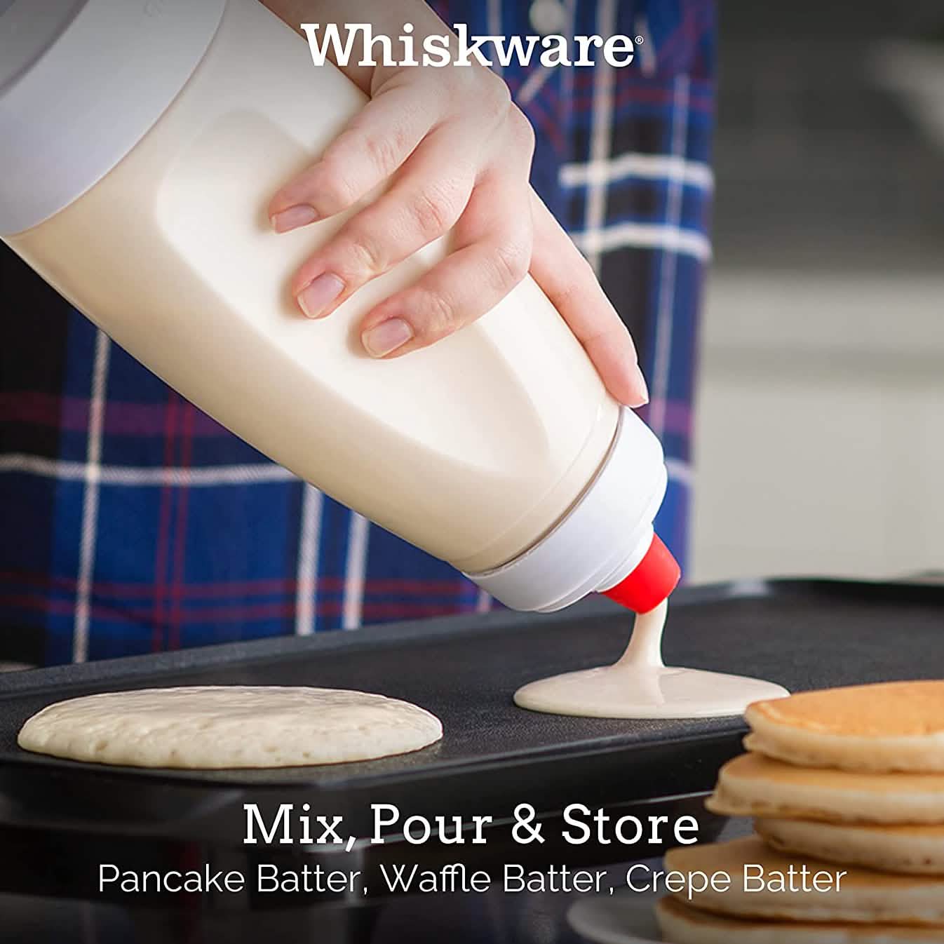Whiskware Pancake Batter Dispenser and Mixer by DailySale