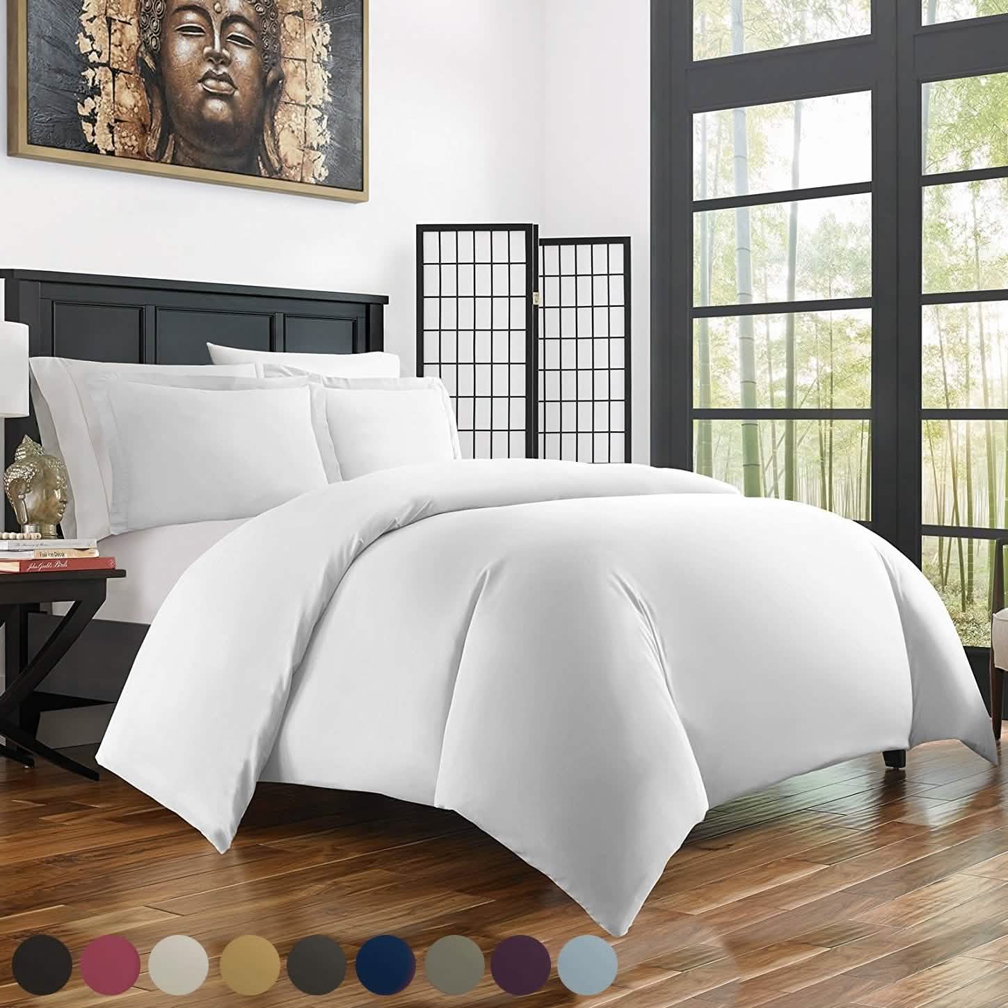 Bamboo Duvet Cover Set - Hypoallergenic - Assorted Sizes and Colors by DailySale