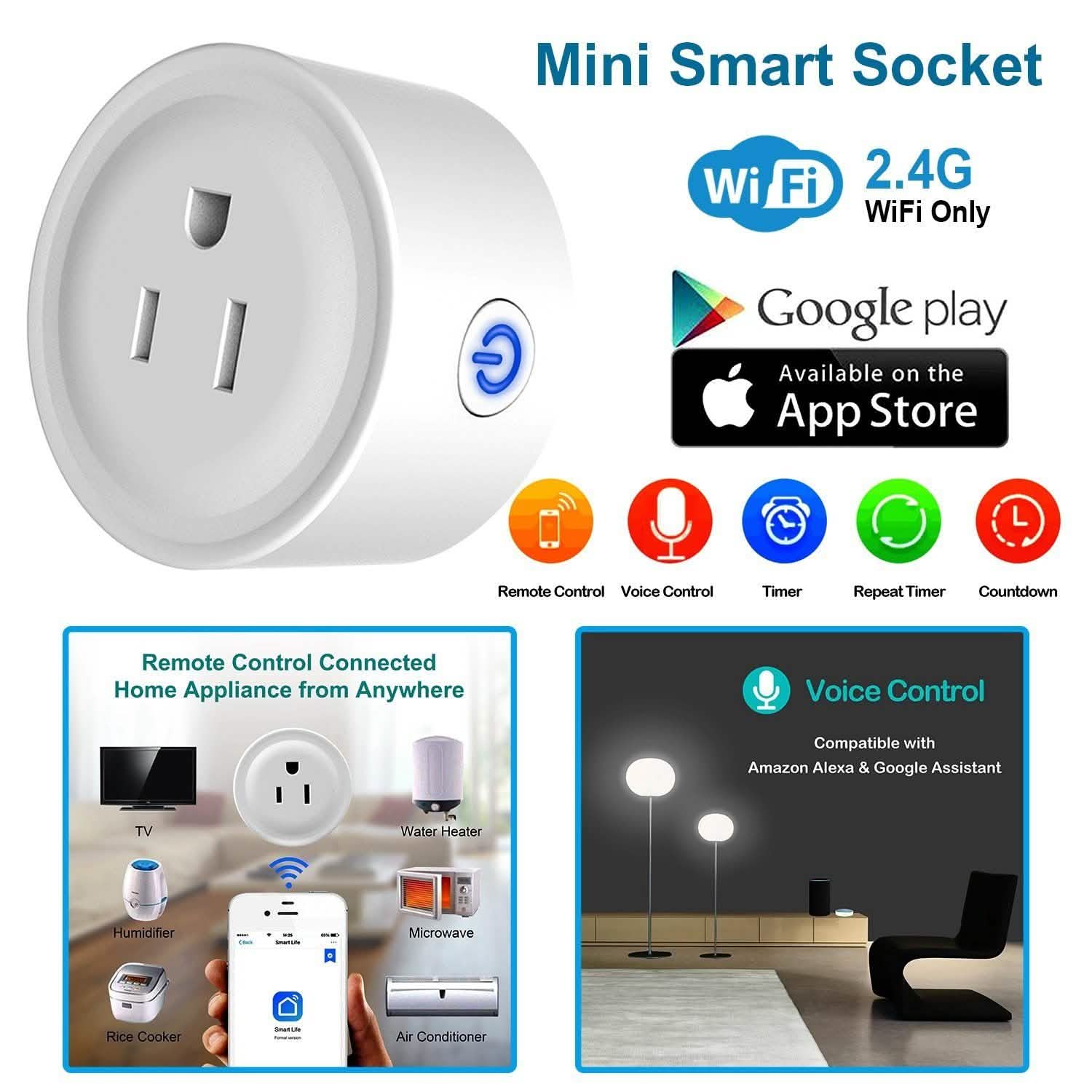 WiFi Smart Socket APP Plug Outlet Remote by DailySale