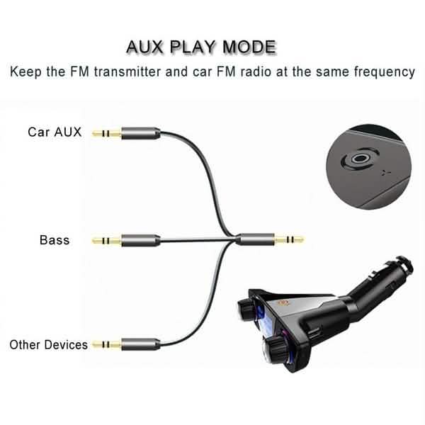Wireless Bluetooth Handsfree Calling Car Charger FM Transmitter by DailySale