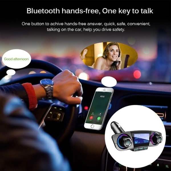 Wireless Bluetooth Handsfree Calling Car Charger FM Transmitter by DailySale