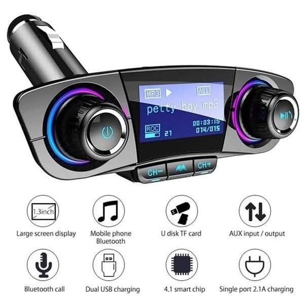 Wireless Bluetooth Handsfree Calling Car Charger FM Transmitter by DailySale
