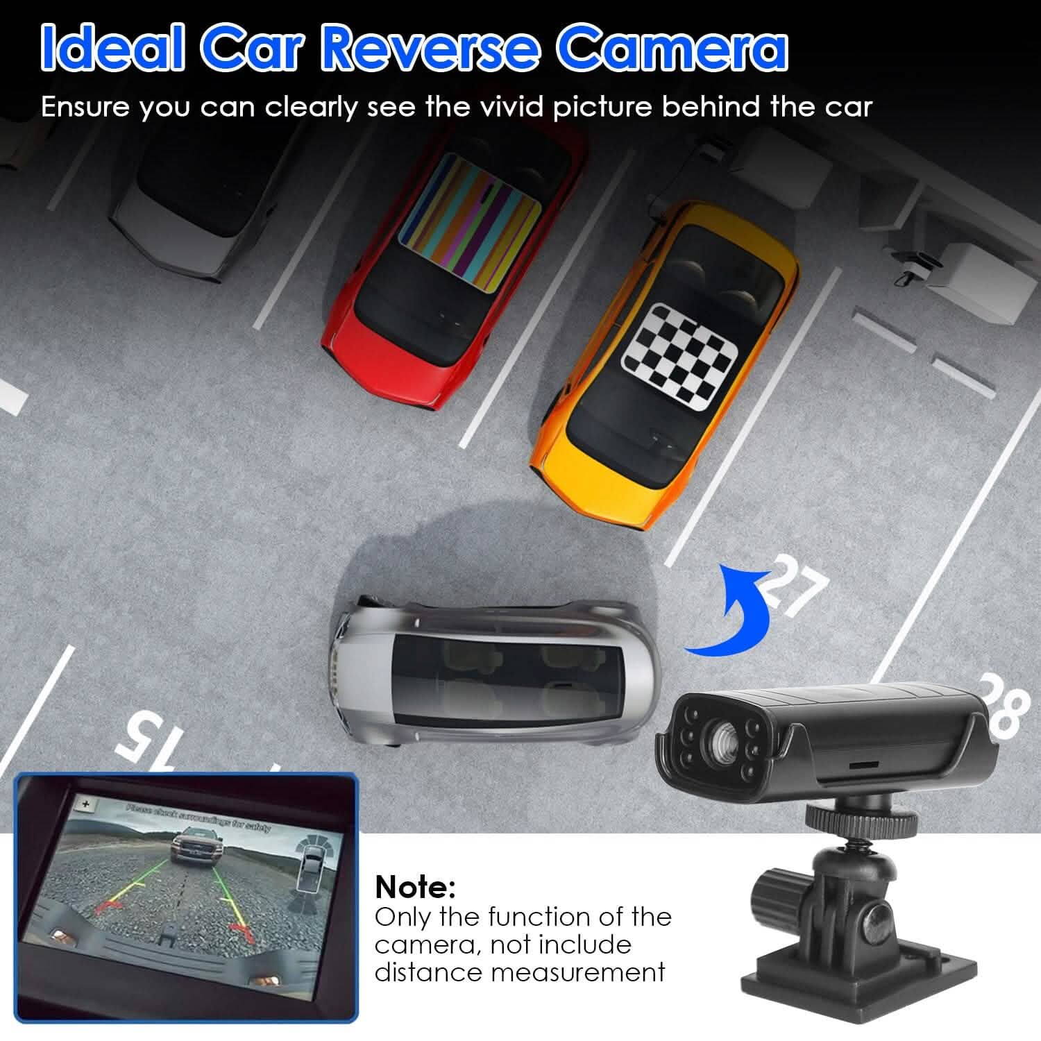 Wireless Camera Reverse Hitch Guide with Flexible Adhesive Base by DailySale
