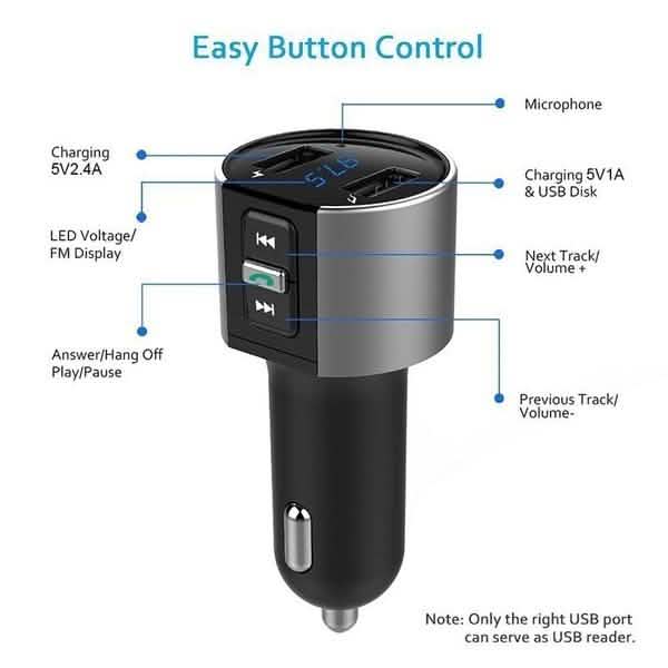 Wireless Car Mp3 FM Transmitter USB Charger by DailySale