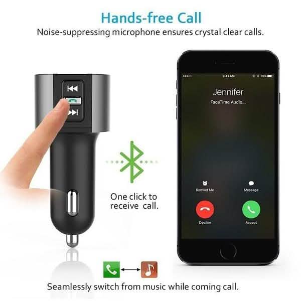 Wireless Car Mp3 FM Transmitter USB Charger by DailySale