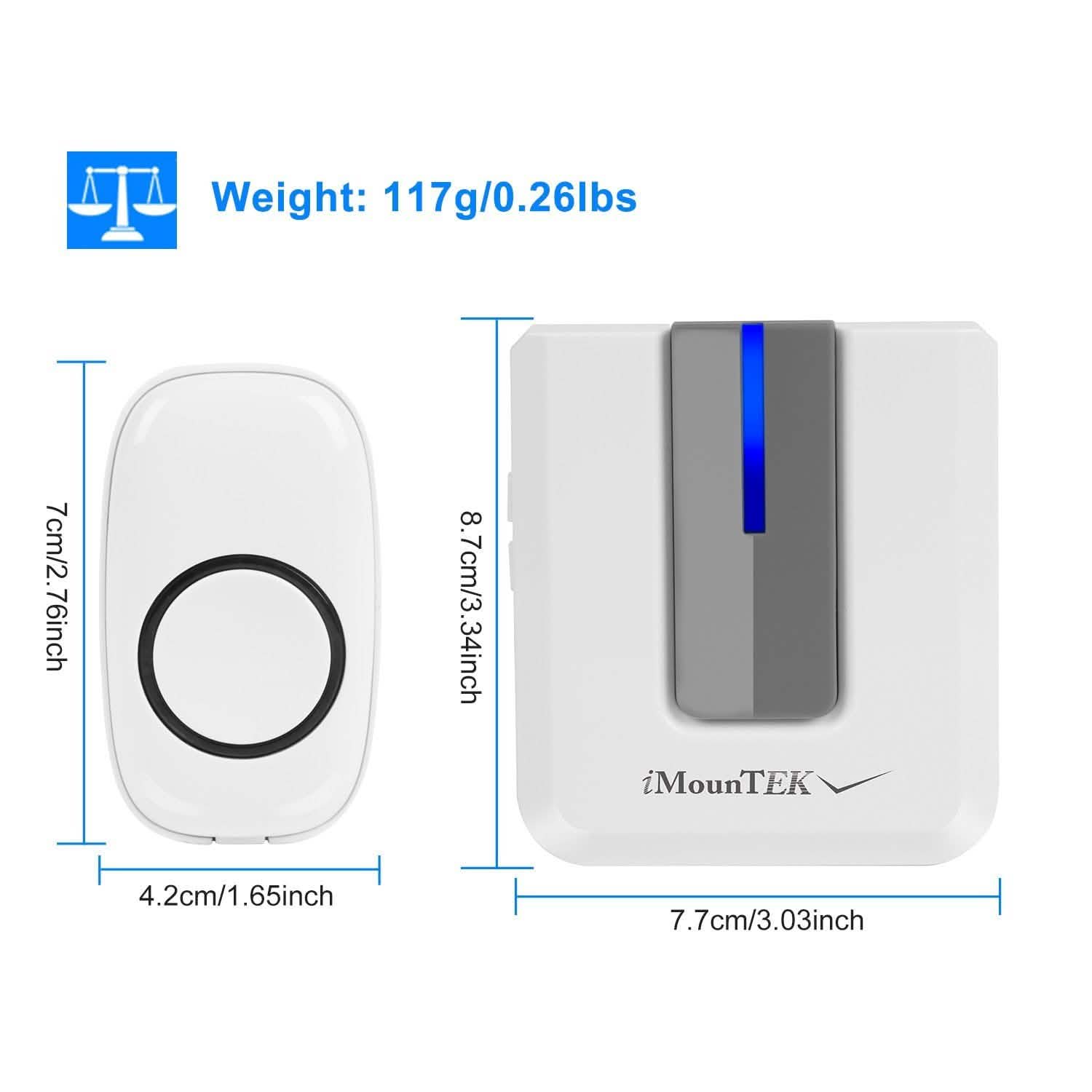 Wireless Doorbell Rings 1000FT with 1 Plug Receiver Chimes by DailySale