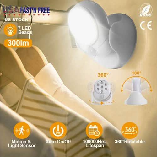 Wireless LED Spotlight 90 Degree Motion by DailySale