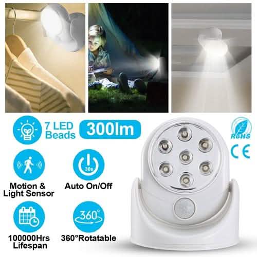 Wireless LED Spotlight 90 Degree Motion by DailySale