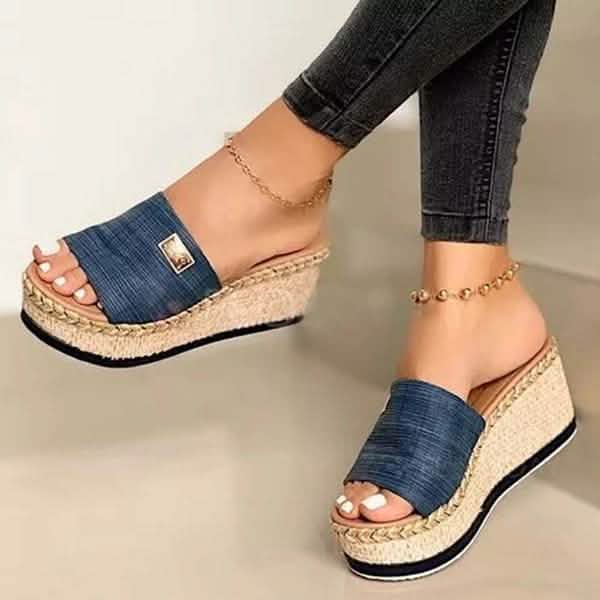 Women Wedge Slippers Platform Flip Flops Soft Comfortable New Casual Outdoor Beach Sandals by DailySale