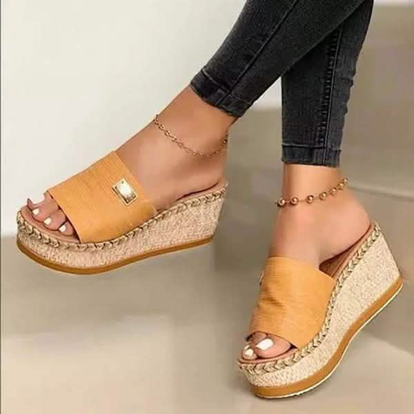 Women Wedge Slippers Platform Flip Flops Soft Comfortable New Casual Outdoor Beach Sandals by DailySale