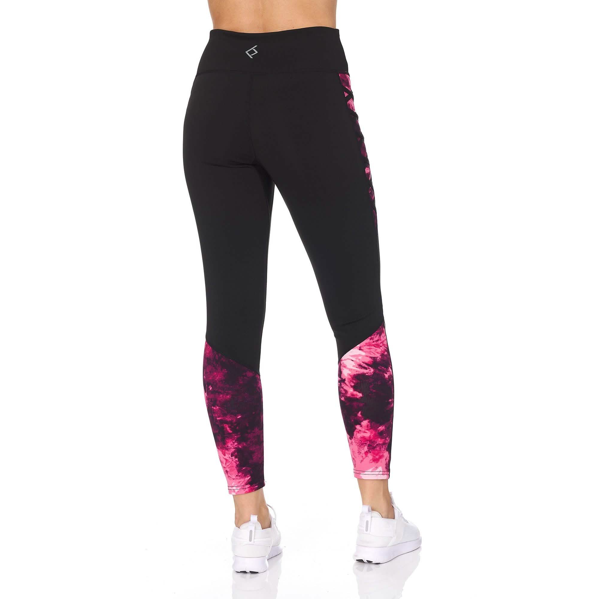 Women's 7/8 Highwaist Marble Leggings with Lattice Detail by DailySale