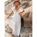Women's Deep V Vacation Sexy Loose Dress by DailySale