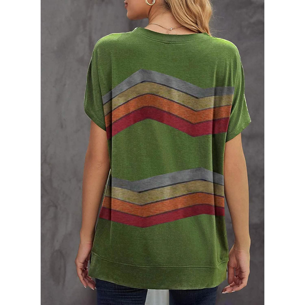 Womens Graphic Crewneck Tee Loose Casual T-Shirt