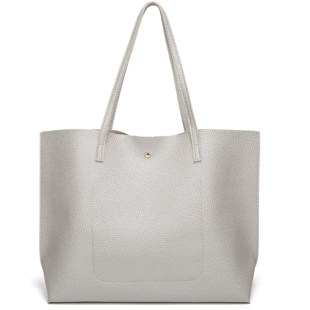 Women's Soft Faux Leather Tote Shoulder Bag