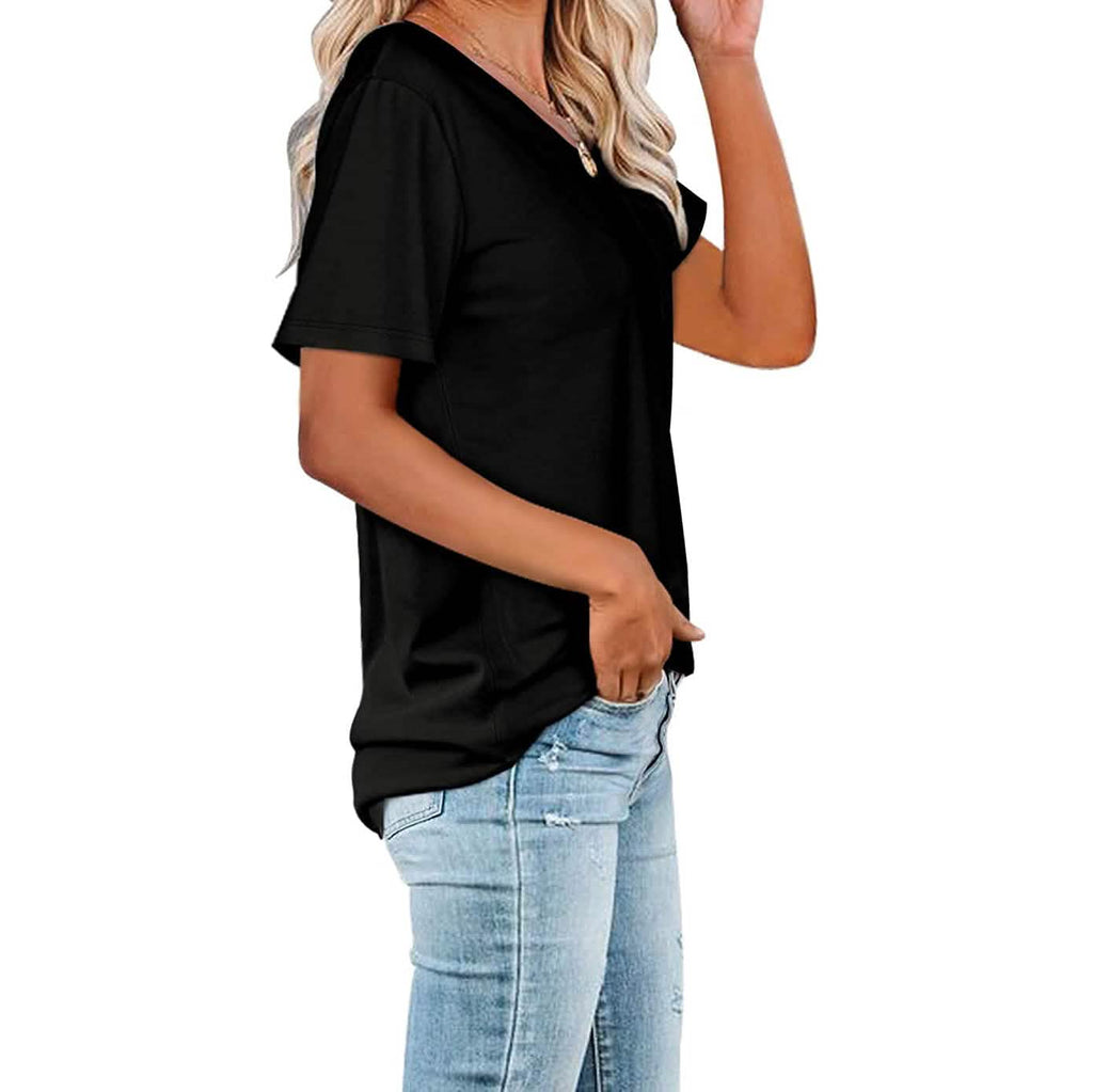 Women's Summer Short Sleeve Crew Neck Pocket Top by DailySale