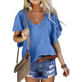 Women's T-Shirt Solid V-Neck Basic Casual Top by DailySale