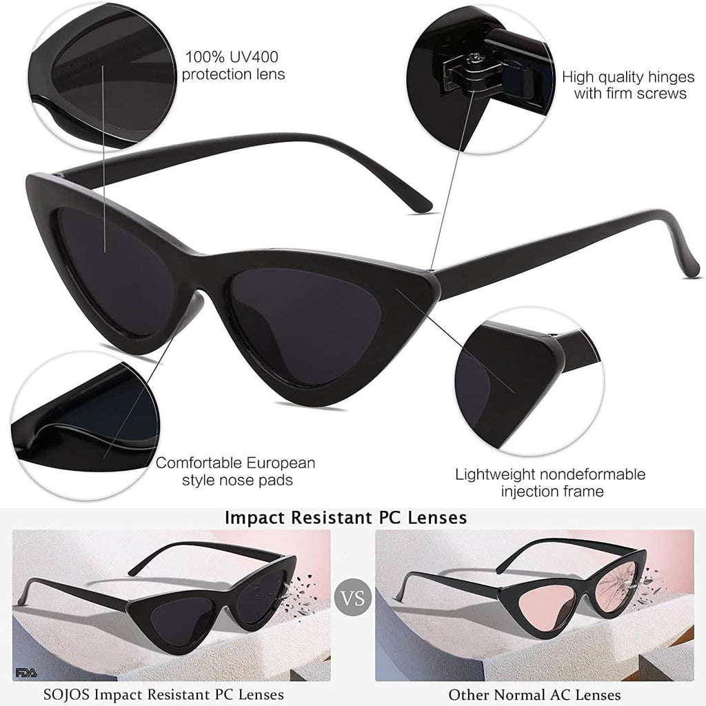 Women's Vintage Narrow Cat Eye Sunglasses by DailySale