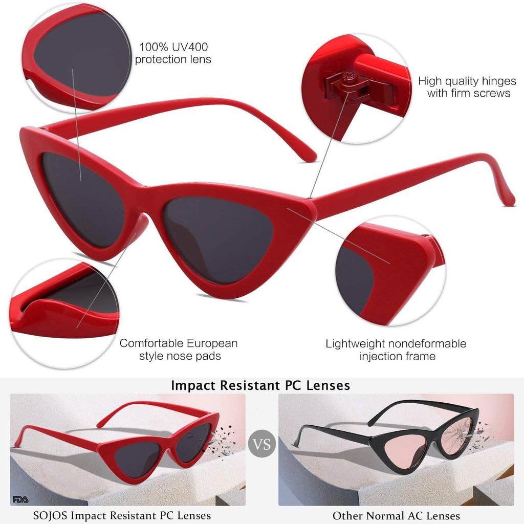 Women's Vintage Narrow Cat Eye Sunglasses by DailySale