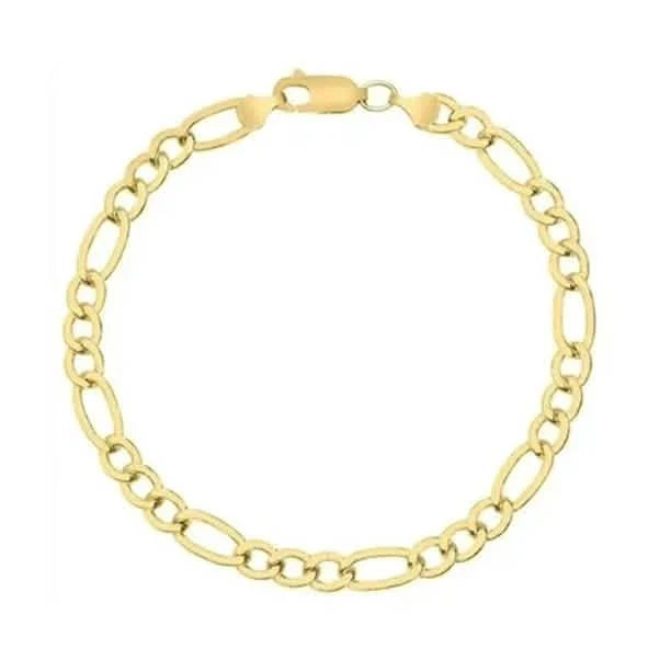 Yellow Gold Cuban, Mariner, Figaro, or Rope Bracelet Gold Filled High Polish Finish by DailySale