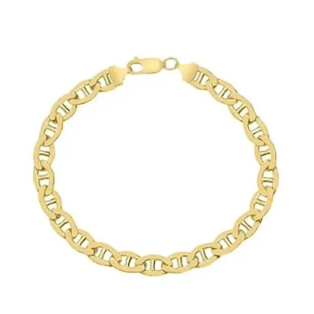 Yellow Gold Cuban, Mariner, Figaro, or Rope Bracelet Gold Filled High Polish Finish by DailySale