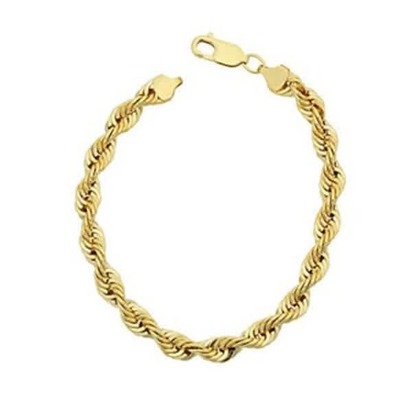 Yellow Gold Cuban, Mariner, Figaro, or Rope Bracelet Gold Filled High Polish Finish by DailySale