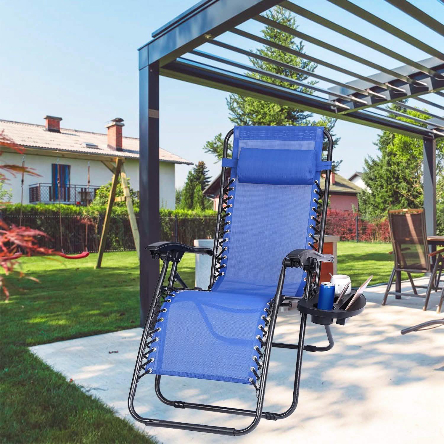 Zero Gravity Chair Cup Holder Clip On Side Tray by DailySale