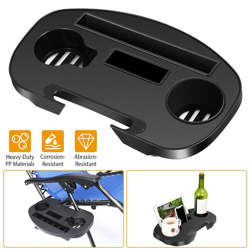 Zero Gravity Chair Cup Holder Clip On Side Tray by DailySale