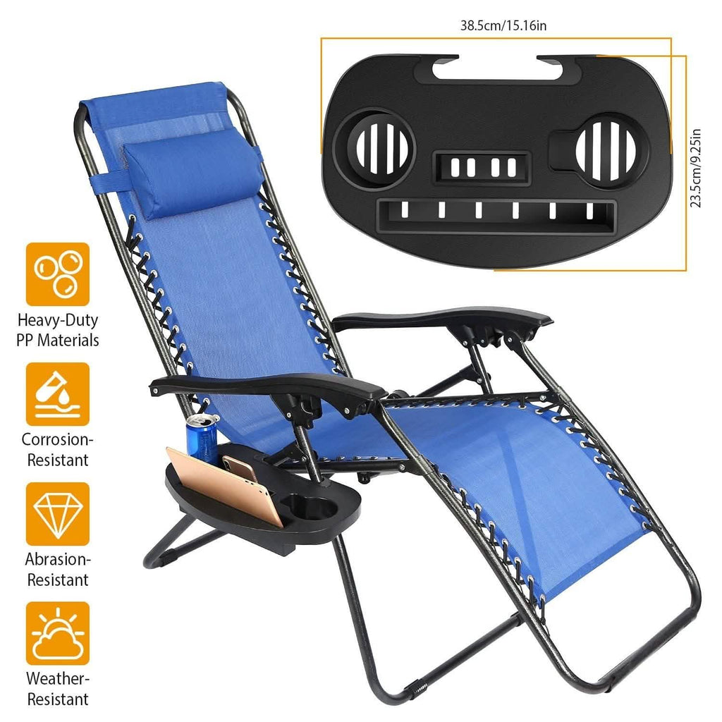 Zero Gravity Chair Cup Holder Clip On Side Tray by DailySale